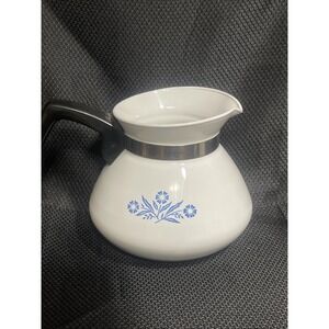 Vintage Corning Ware Blue Cornflower 6 Cup Coffee Tea (NO LID) 5.25" Tall